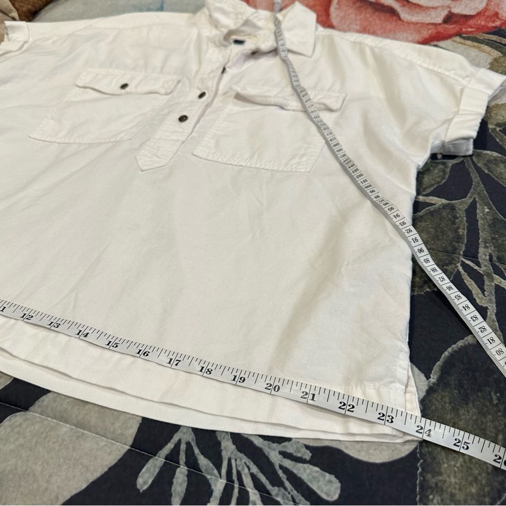Universal Thread short sleeved white utility shirt w/collar & half buttons - Picture 10 of 14